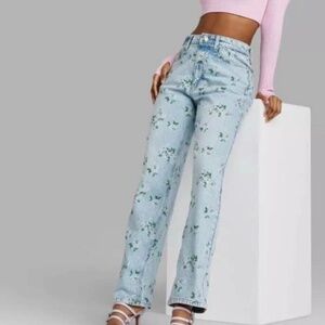 Wild fable 90’s relaxed straight jean floral